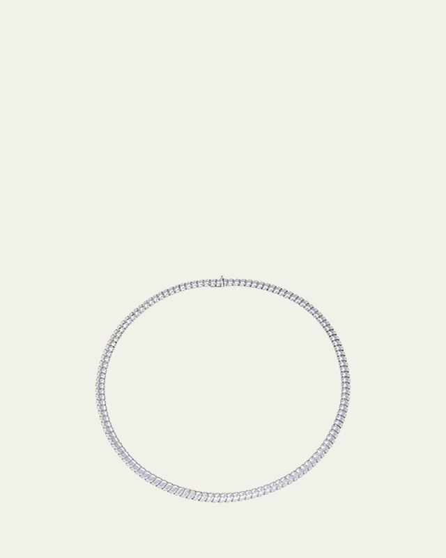 18K White Gold 75th Anniversary Collana Necklace, 14.5"L
